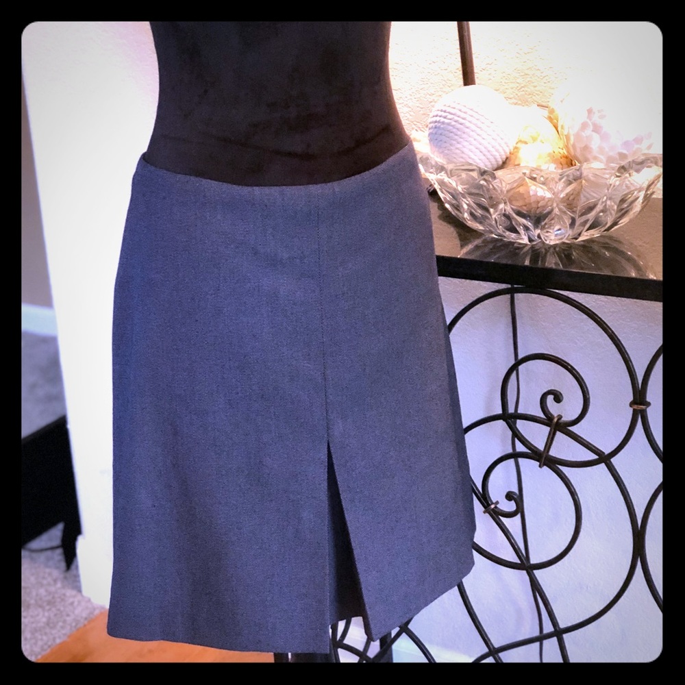Navy and white dot lined skirt